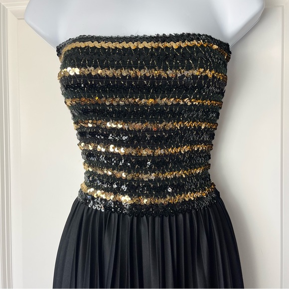 Vintage Vicky Vaughn Junior Sequined/Pleated Party Dress Sz 7 - Picture 4 of 12